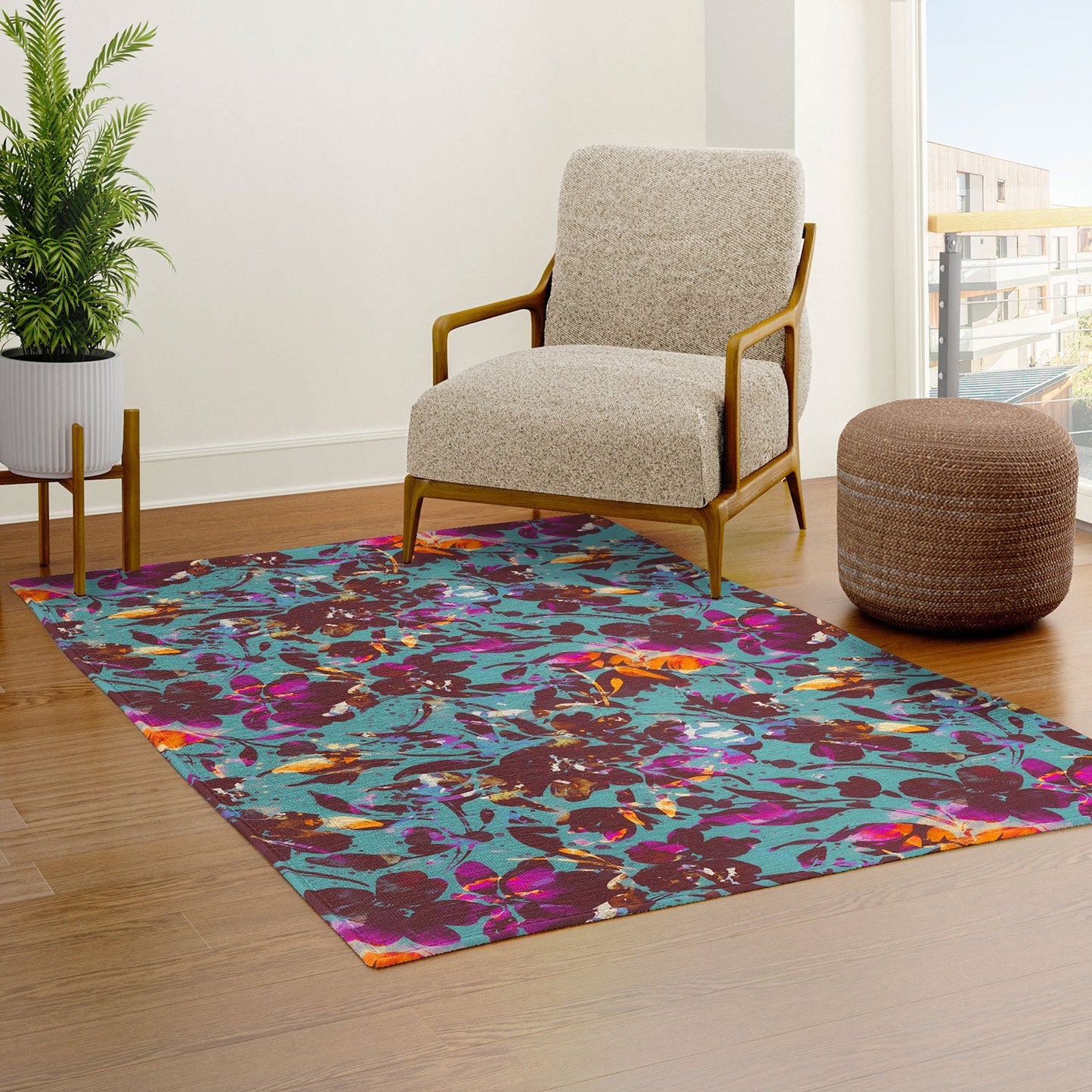 Marta Barragan Camarasa Bold Floral Expression Area Rug