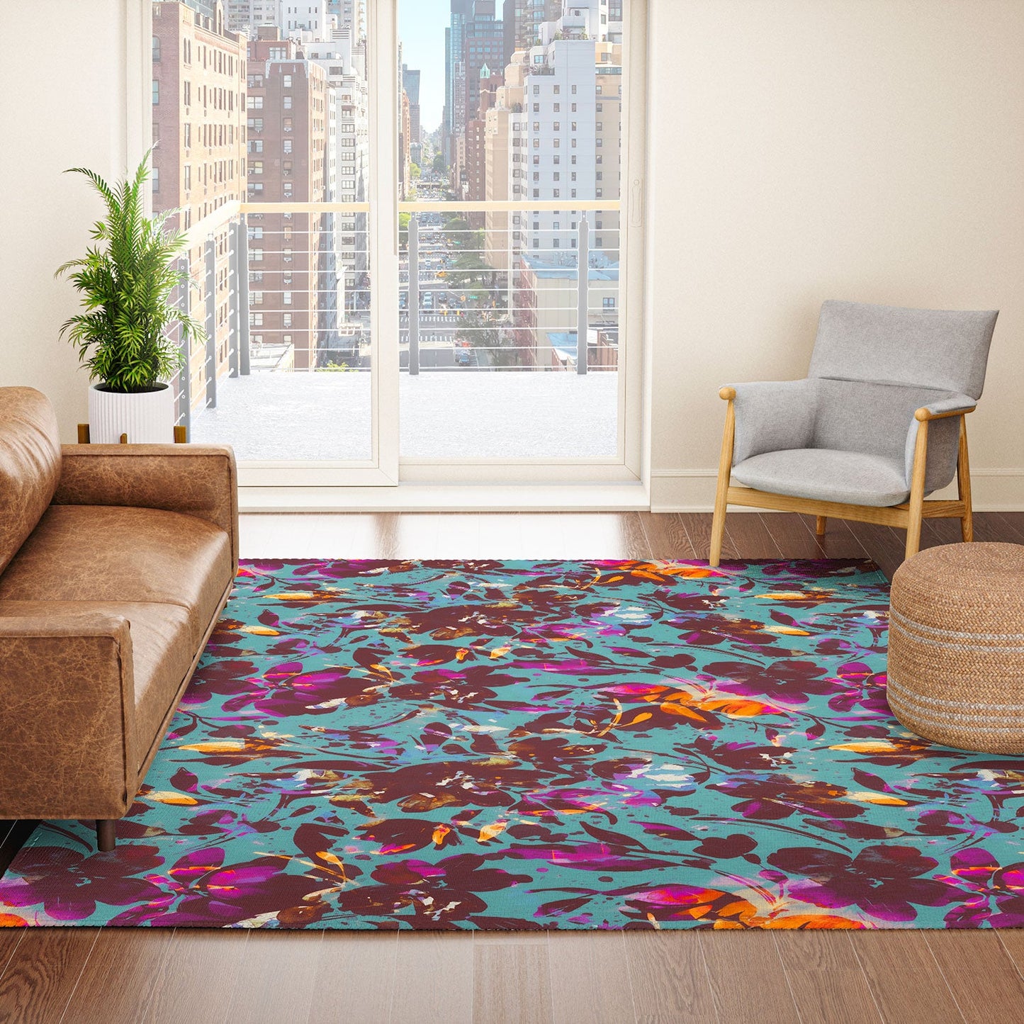 Marta Barragan Camarasa Bold Floral Expression Area Rug