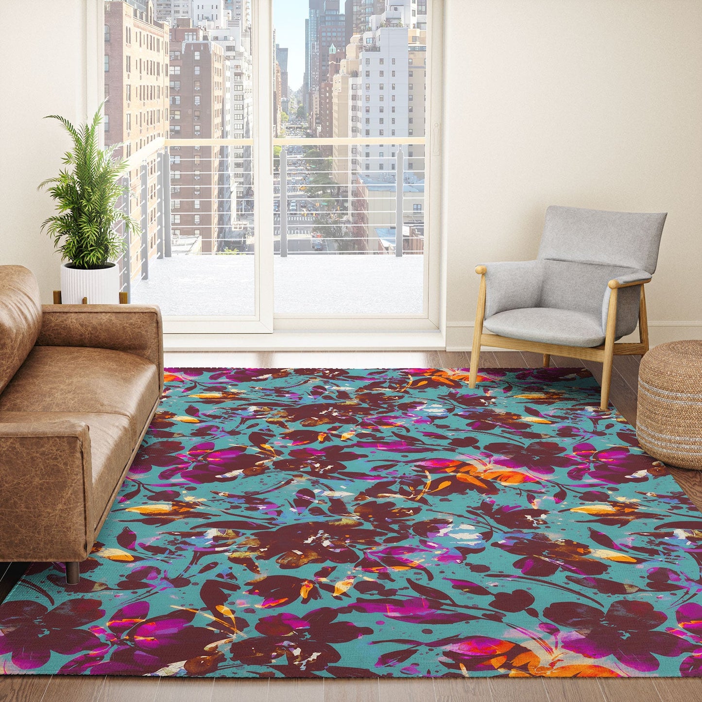Marta Barragan Camarasa Bold Floral Expression Area Rug