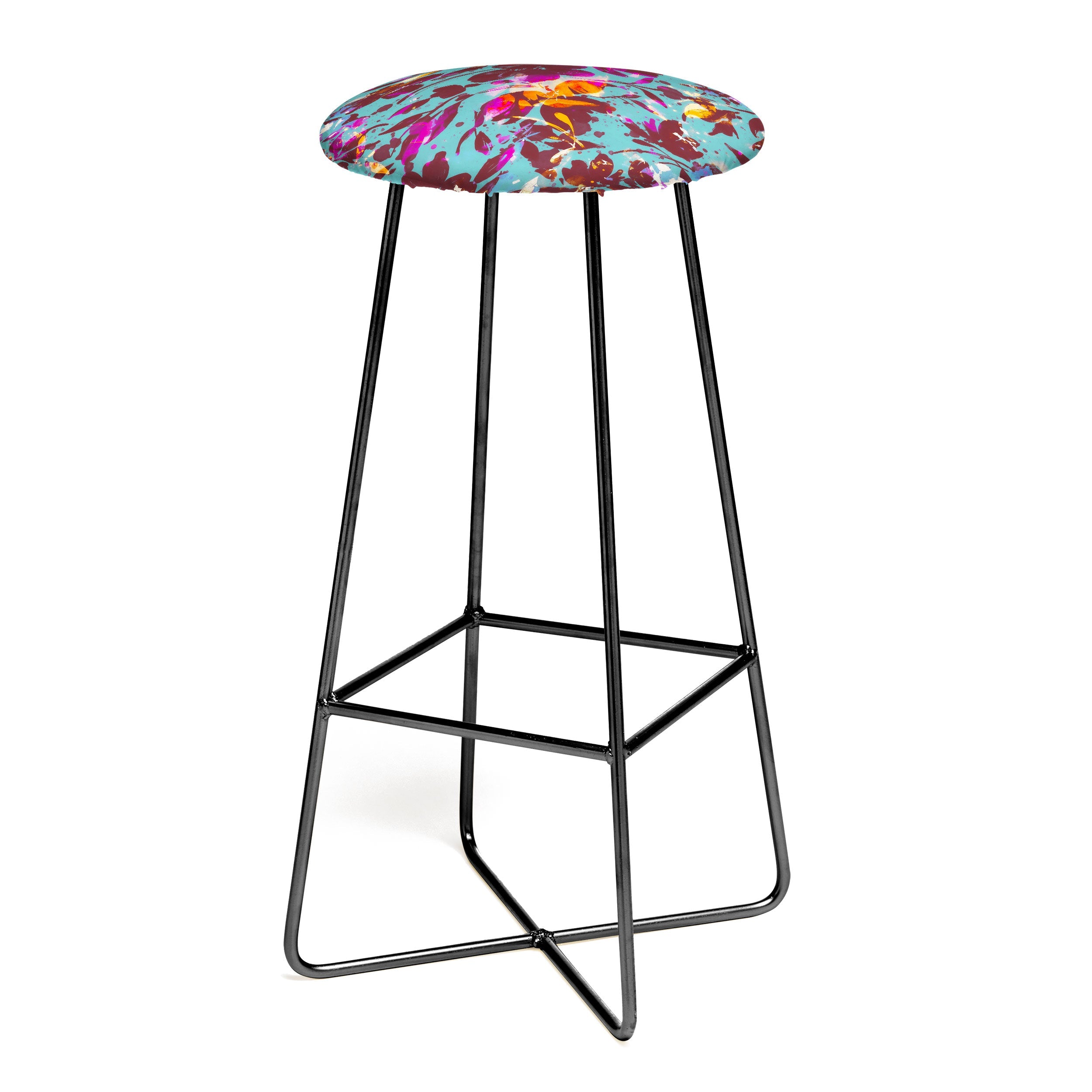 Marta Barragan Camarasa Bold Floral Expression Bar Stool