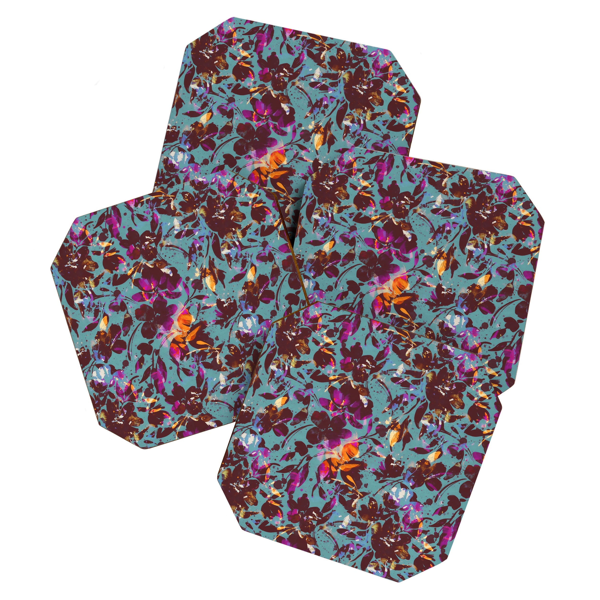 Marta Barragan Camarasa Bold Floral Expression Coaster Set