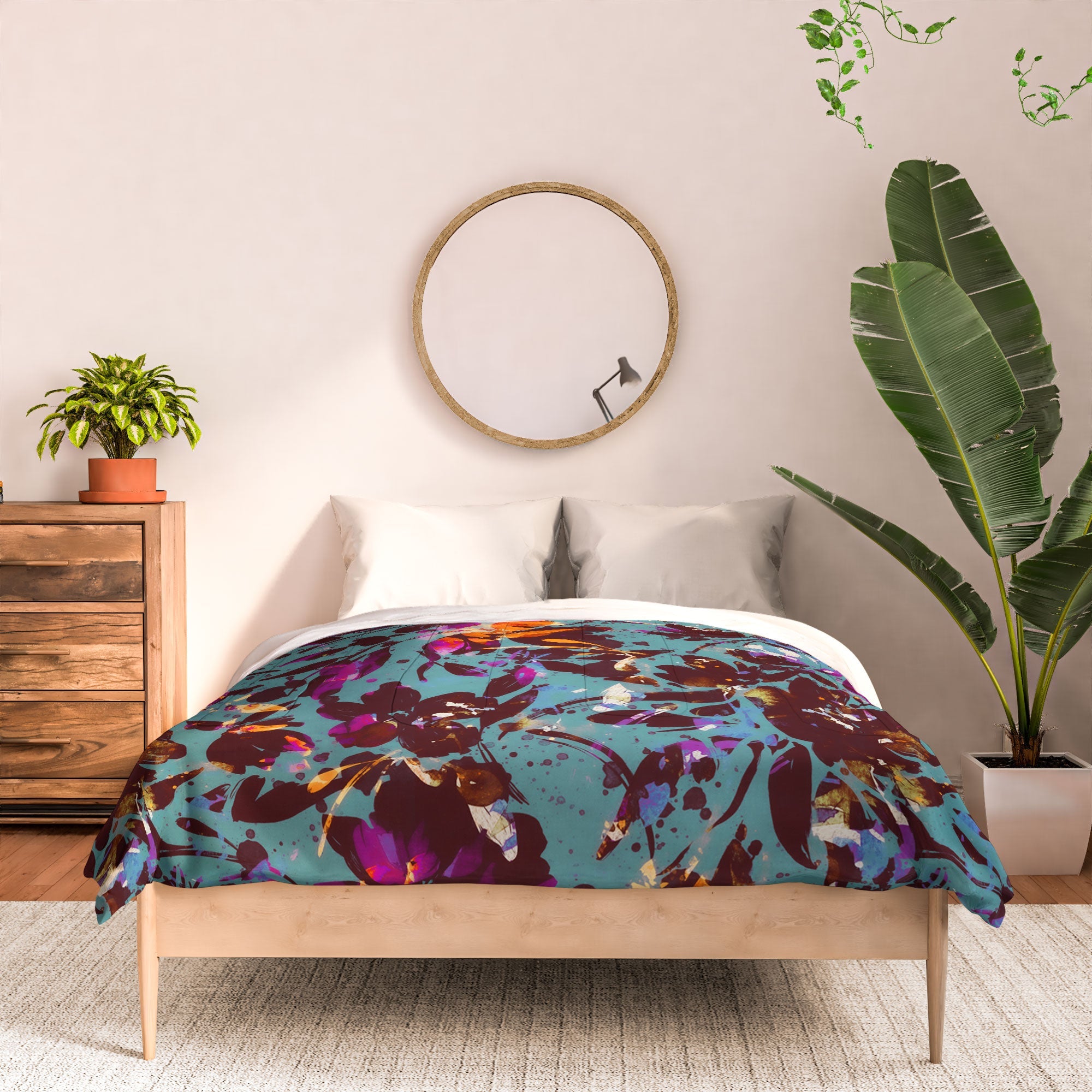 Marta Barragan Camarasa Bold Floral Expression Comforter