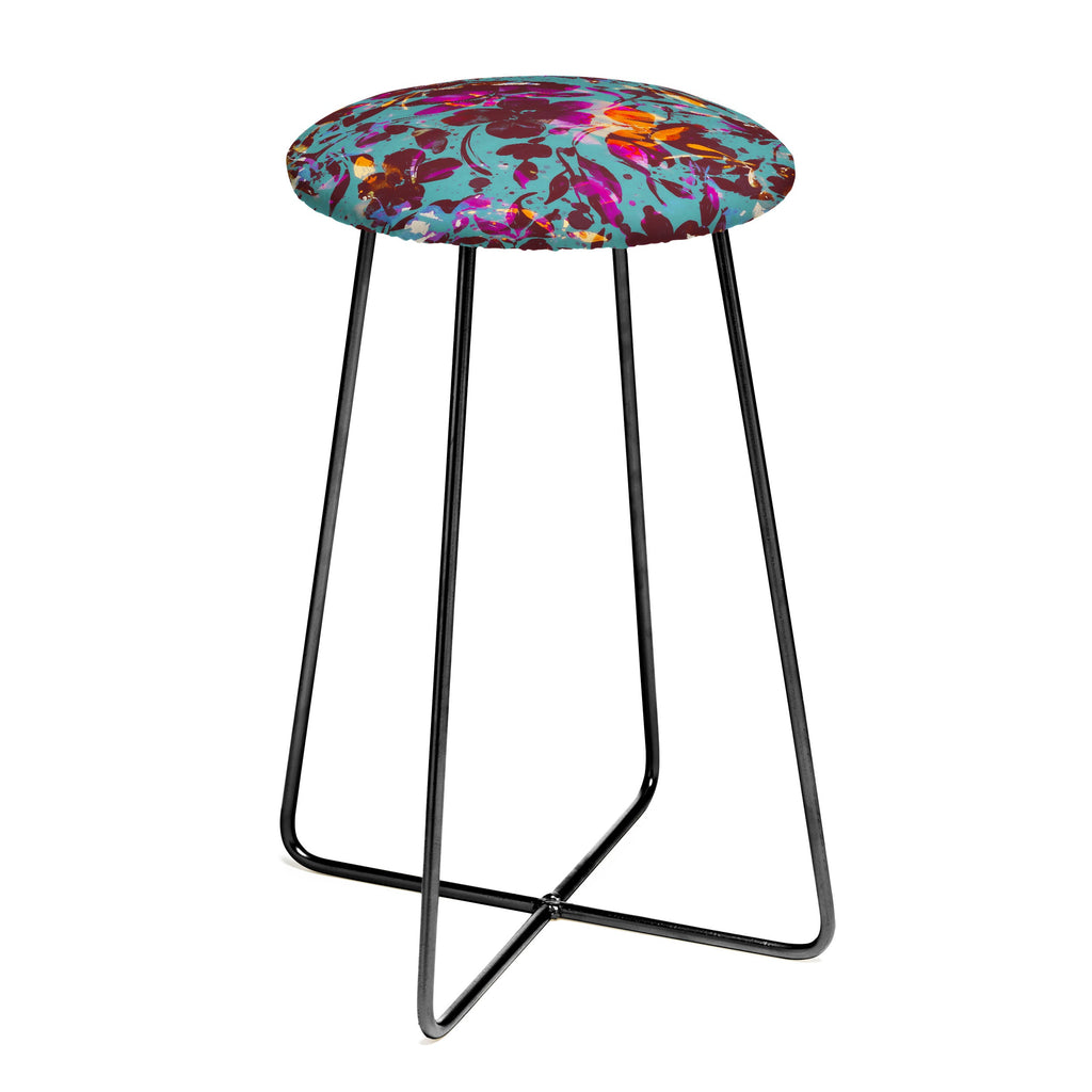 Marta Barragan Camarasa Bold Floral Expression Counter Stool