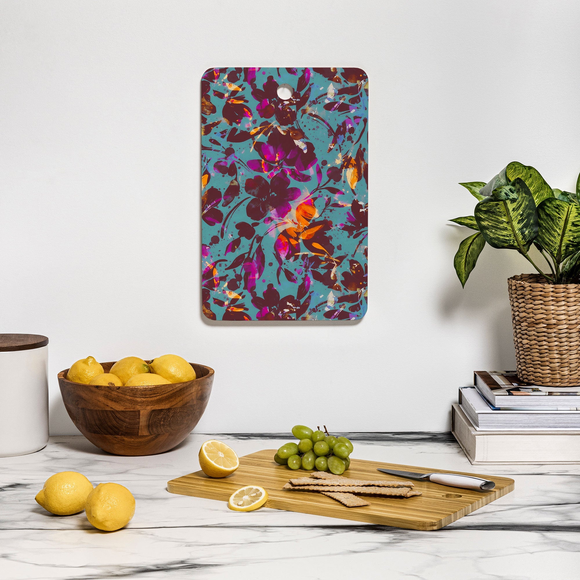 Marta Barragan Camarasa Bold Floral Expression Cutting Board Rectangle