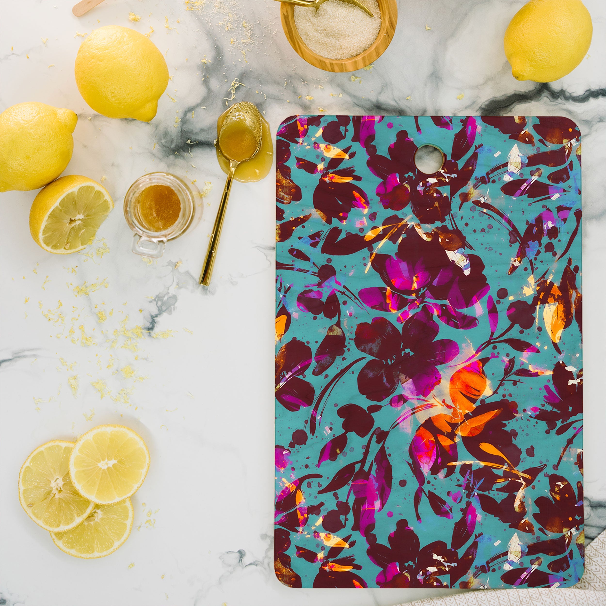 Marta Barragan Camarasa Bold Floral Expression Cutting Board Rectangle