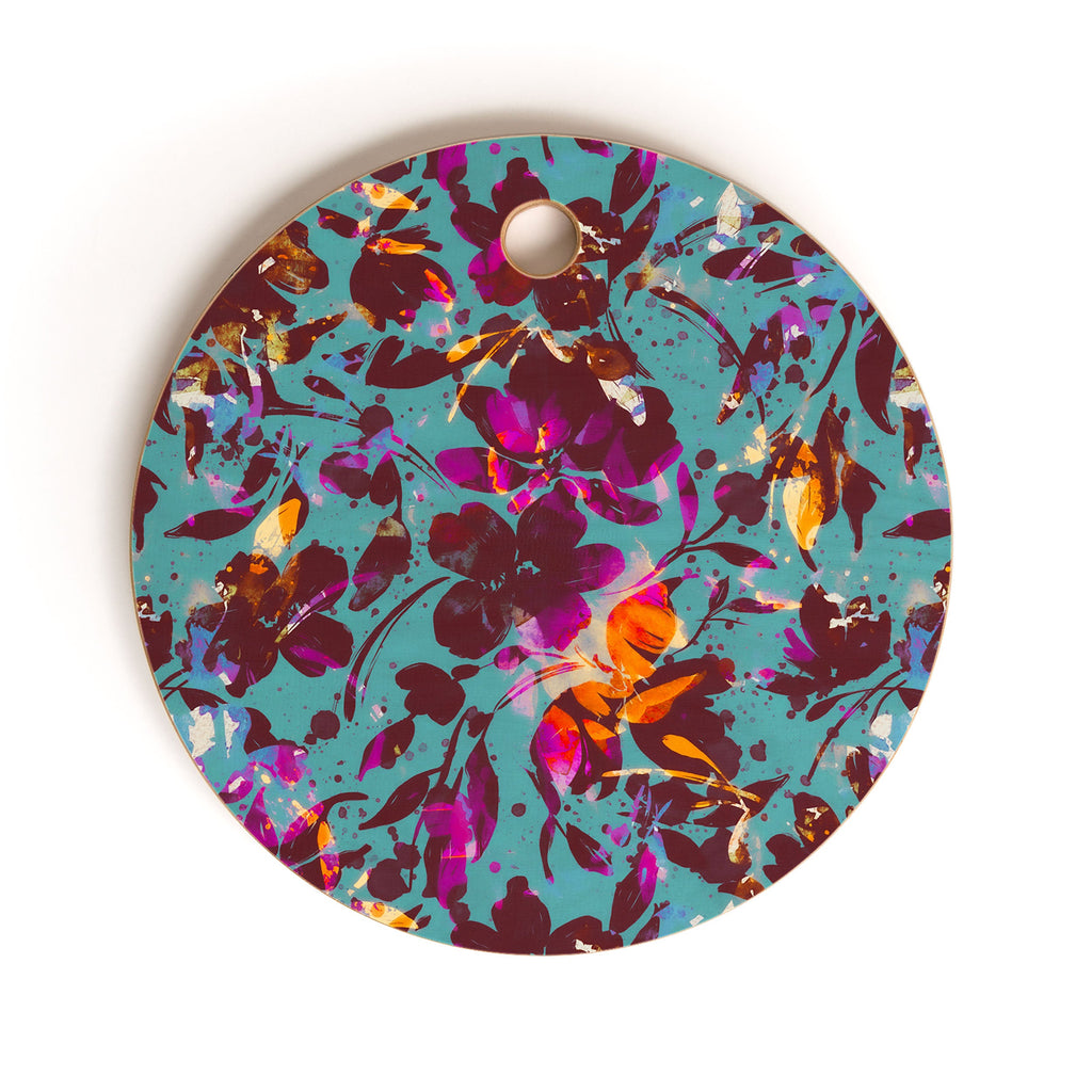Marta Barragan Camarasa Bold Floral Expression Cutting Board Round