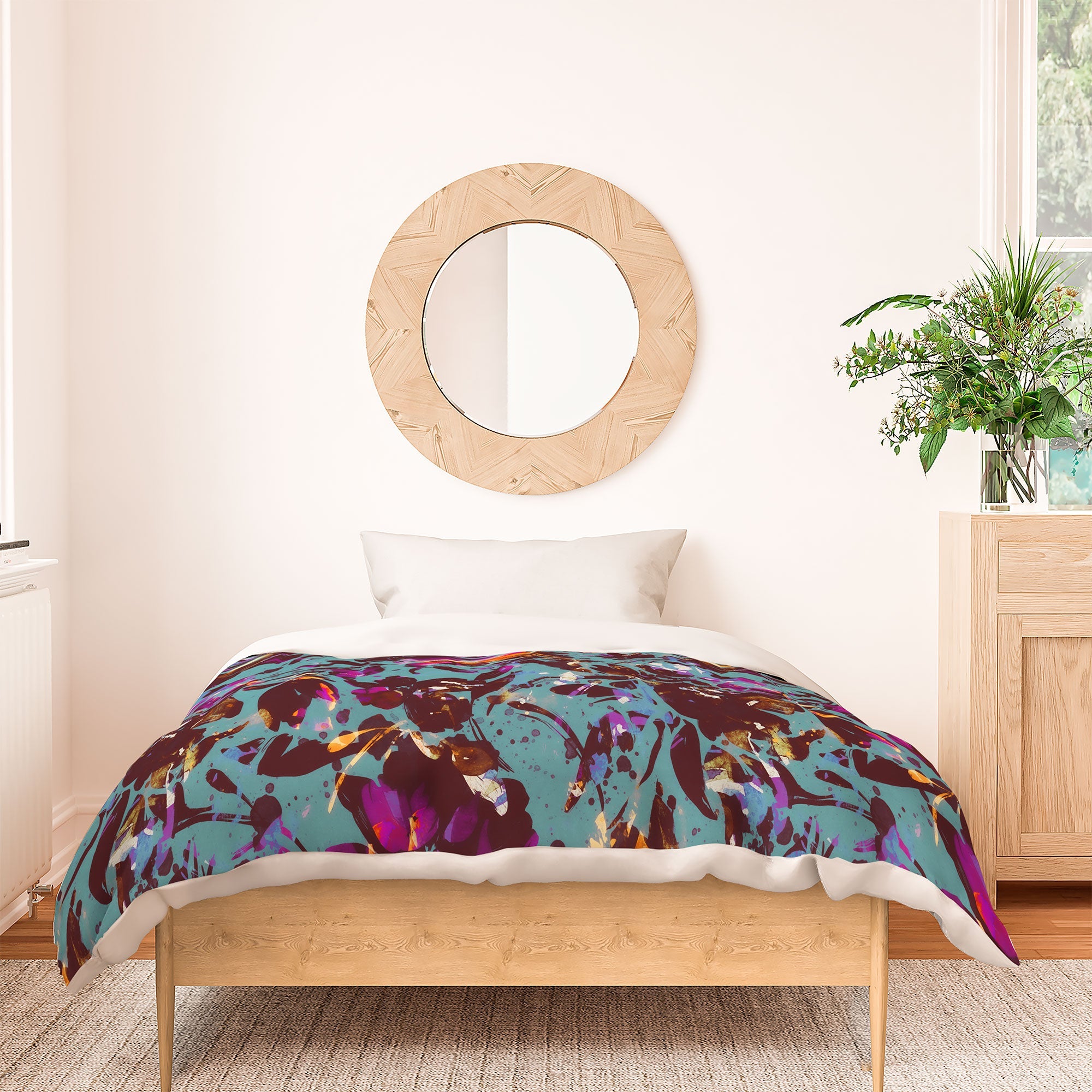 Marta Barragan Camarasa Bold Floral Expression Duvet Cover