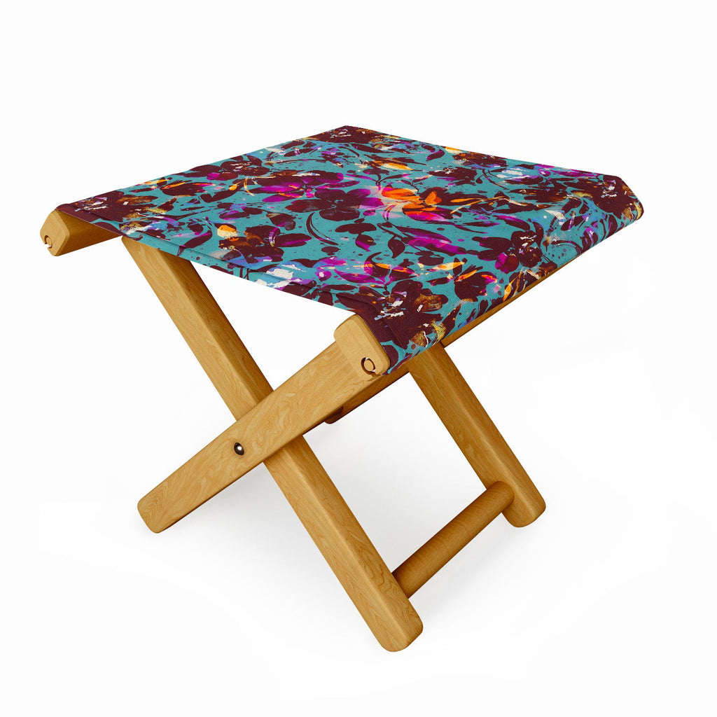 Marta Barragan Camarasa Bold Floral Expression Folding Stool