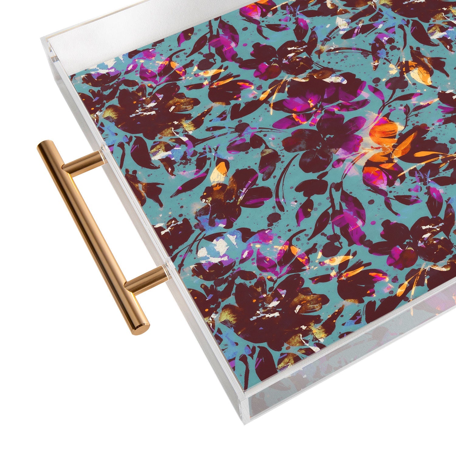 Marta Barragan Camarasa Bold Floral Expression Acrylic Tray