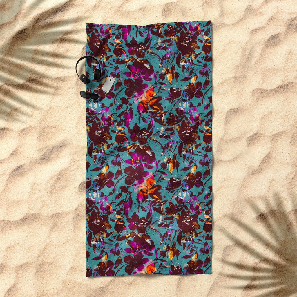 Marta Barragan Camarasa Bold Floral Expression Beach Towel