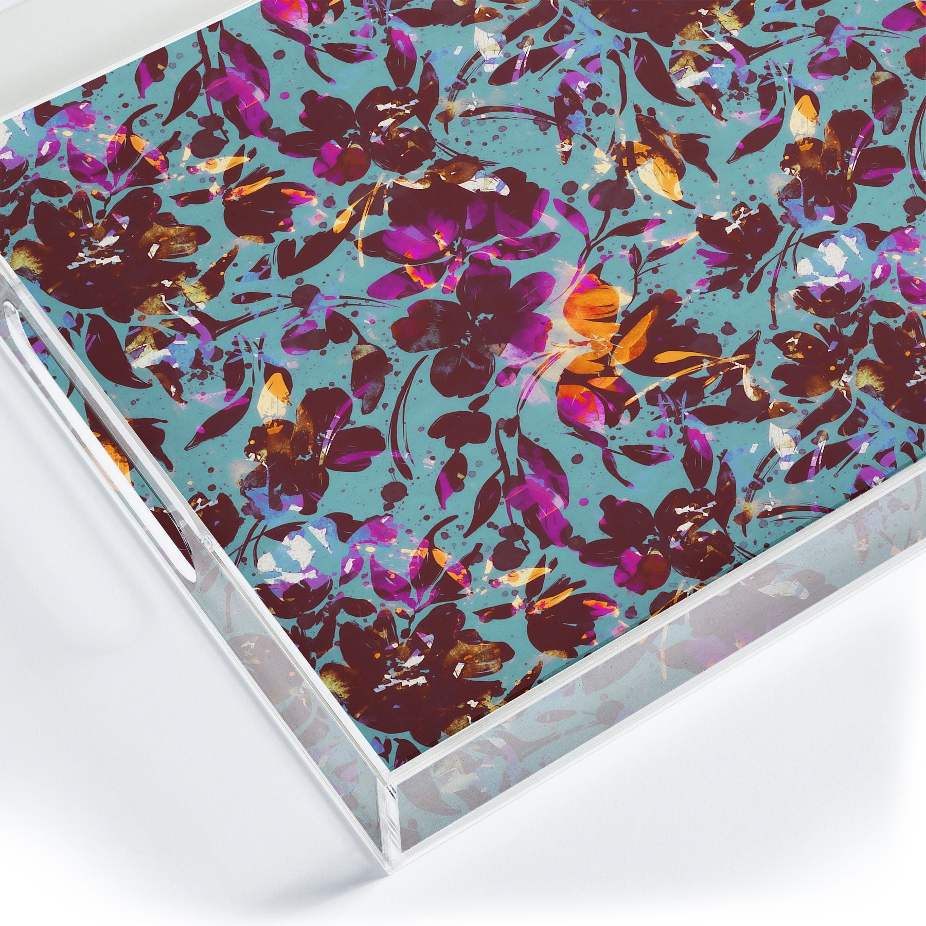 Marta Barragan Camarasa Bold Floral Expression Acrylic Tray