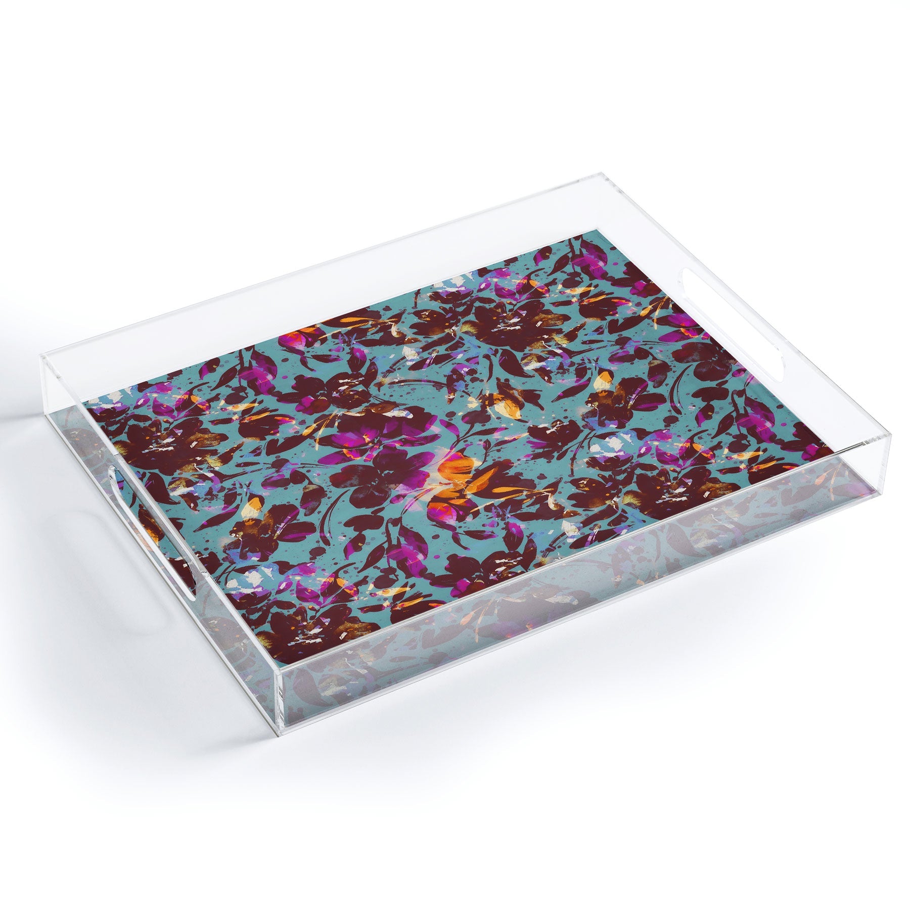 Marta Barragan Camarasa Bold Floral Expression Acrylic Tray