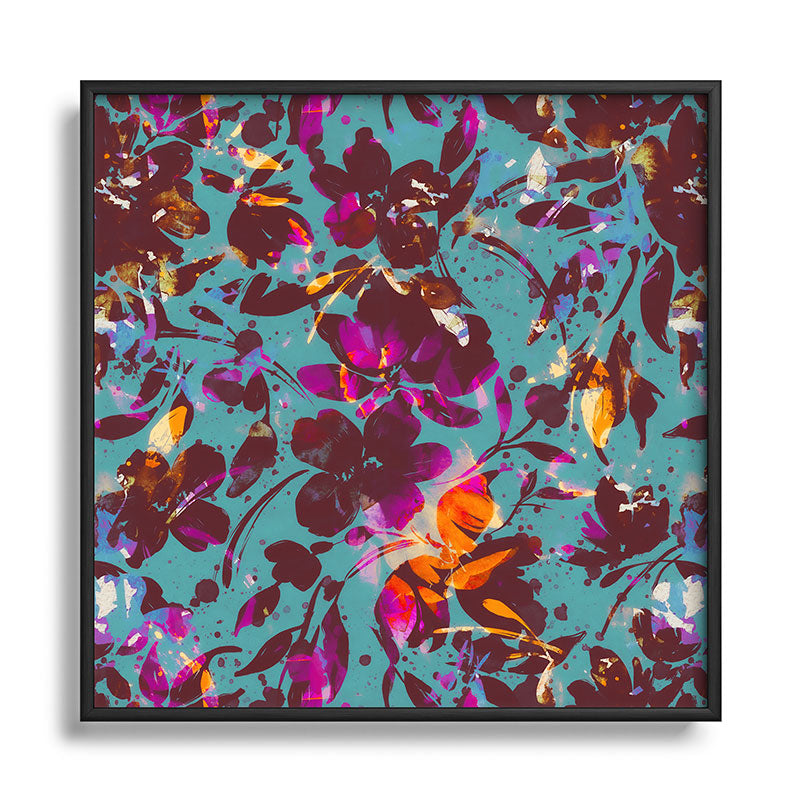 Marta Barragan Camarasa Bold Floral Expression Square Metal Framed Art Print