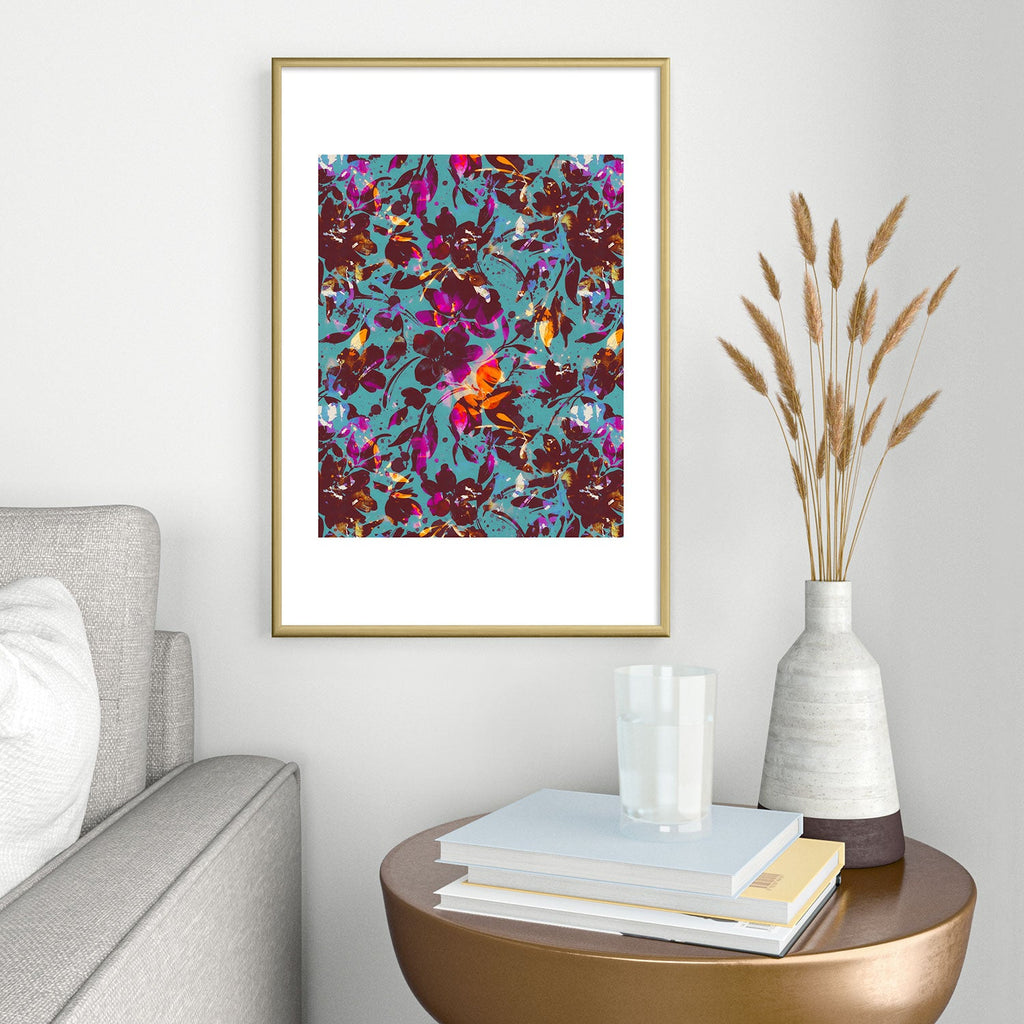 Marta Barragan Camarasa Bold Floral Expression Metal Framed Art Print