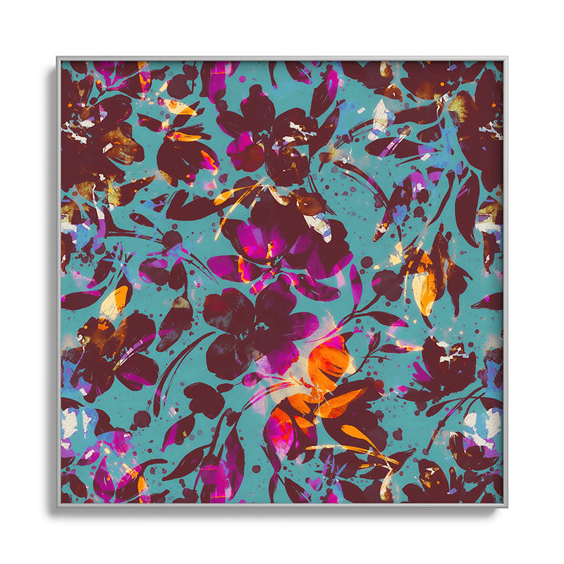 Marta Barragan Camarasa Bold Floral Expression Square Metal Framed Art Print