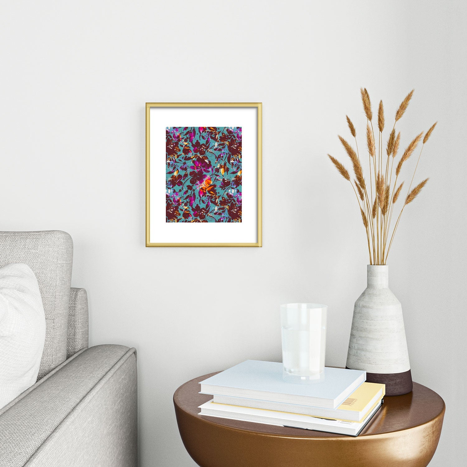Marta Barragan Camarasa Bold Floral Expression Metal Framed Art Print