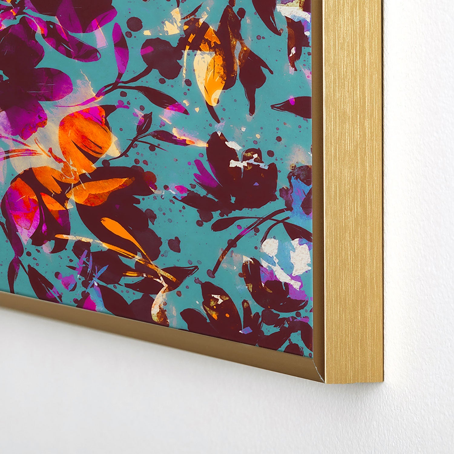 Marta Barragan Camarasa Bold Floral Expression Square Metal Framed Art Print