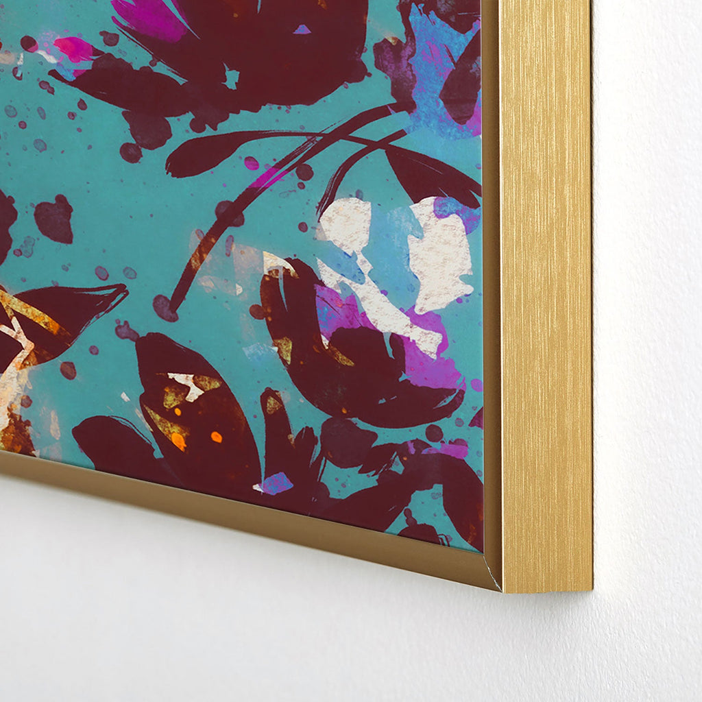 Marta Barragan Camarasa Bold Floral Expression Square Metal Framed Art Print