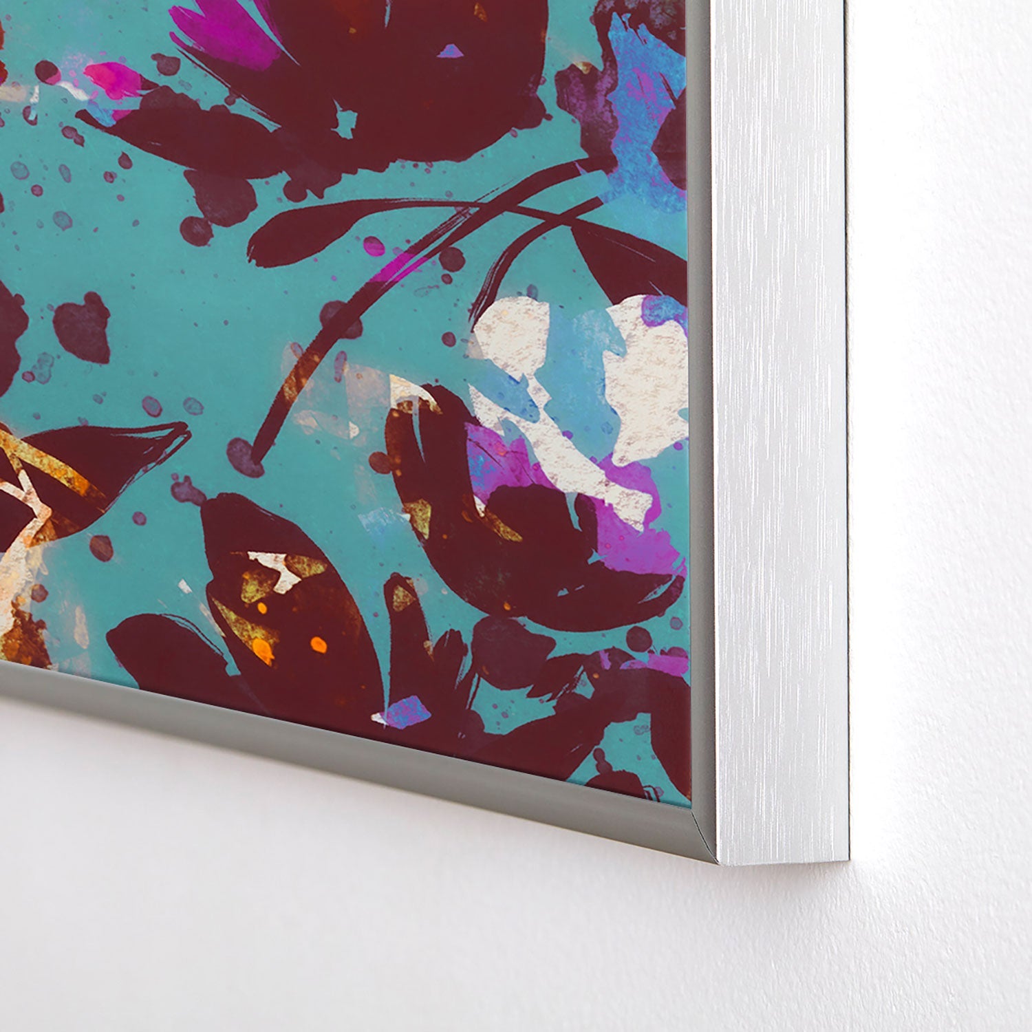 Marta Barragan Camarasa Bold Floral Expression Square Metal Framed Art Print