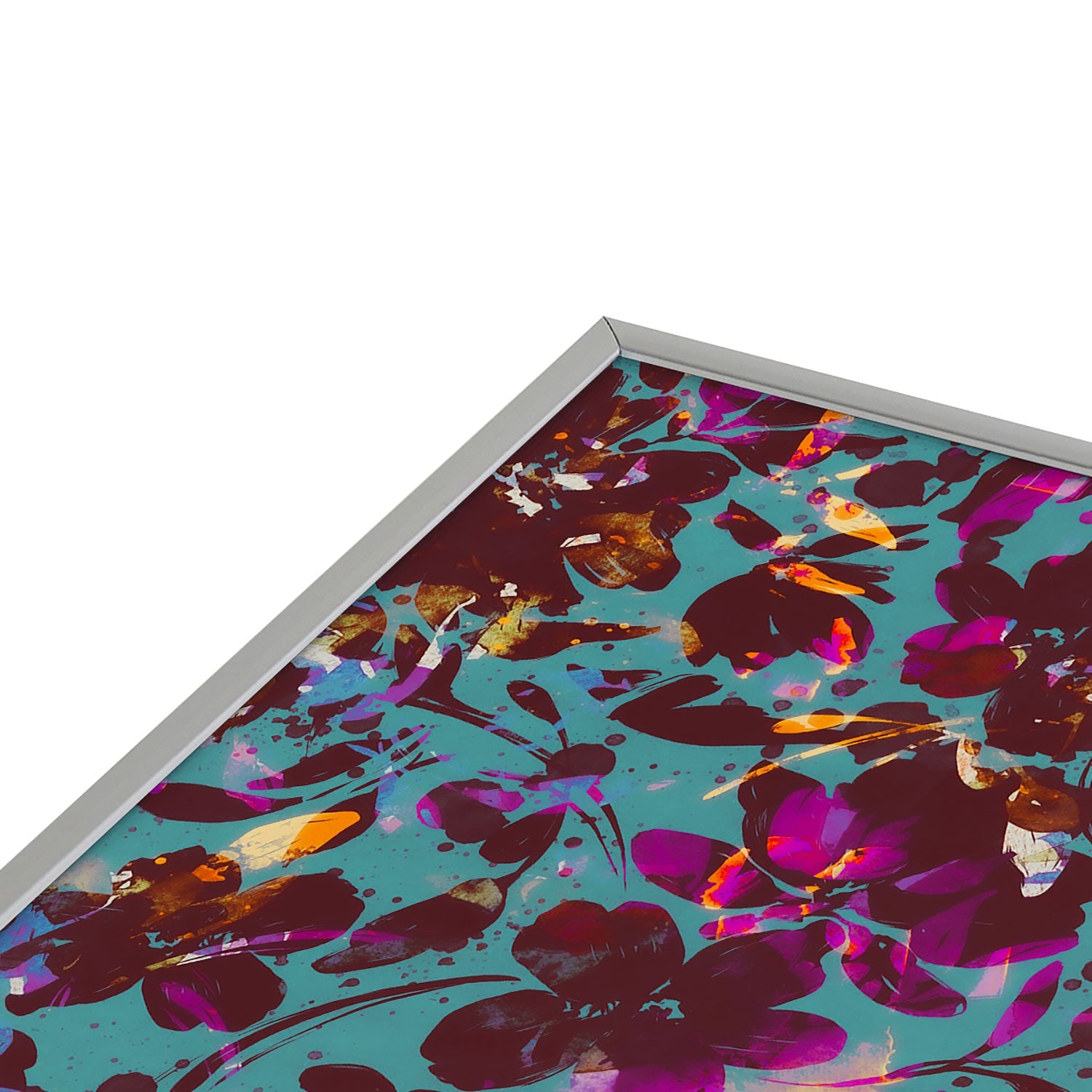 Marta Barragan Camarasa Bold Floral Expression Square Metal Framed Art Print