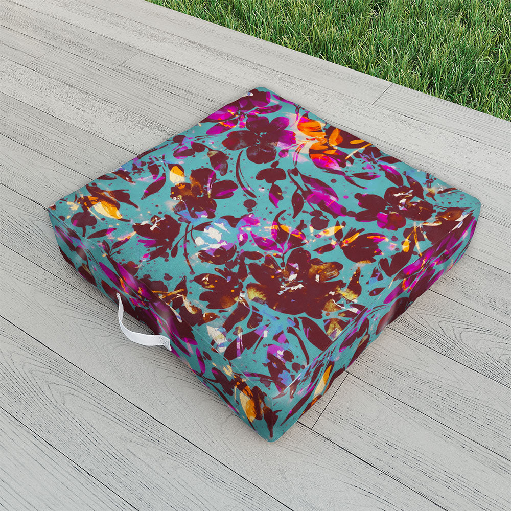 Marta Barragan Camarasa Bold Floral Expression Outdoor Floor Cushion