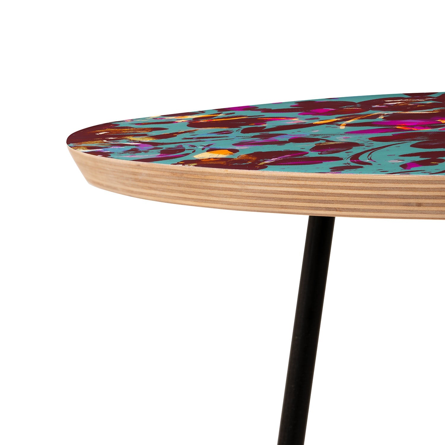 Marta Barragan Camarasa Bold Floral Expression Round Side Table