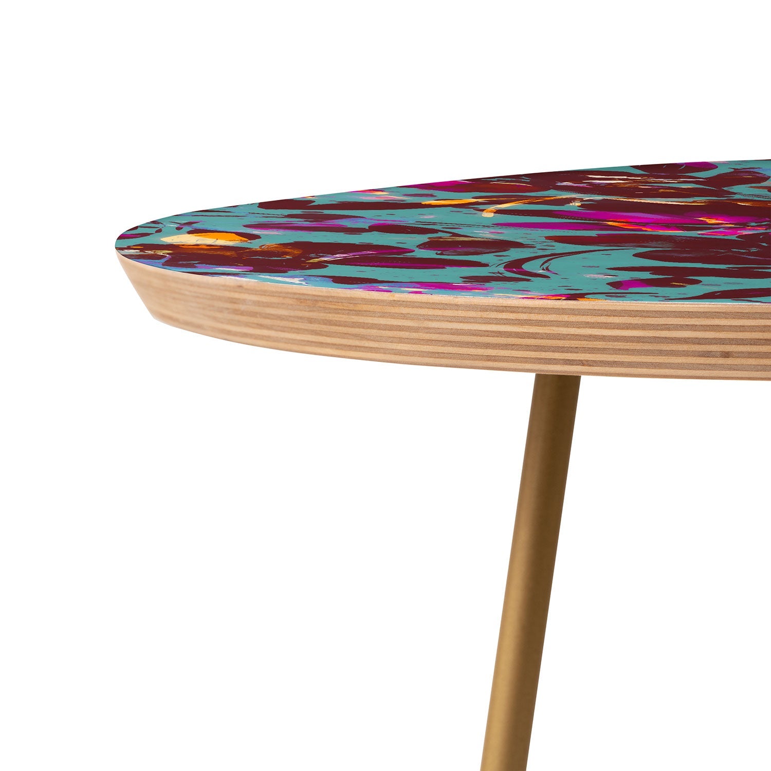 Marta Barragan Camarasa Bold Floral Expression Round Side Table