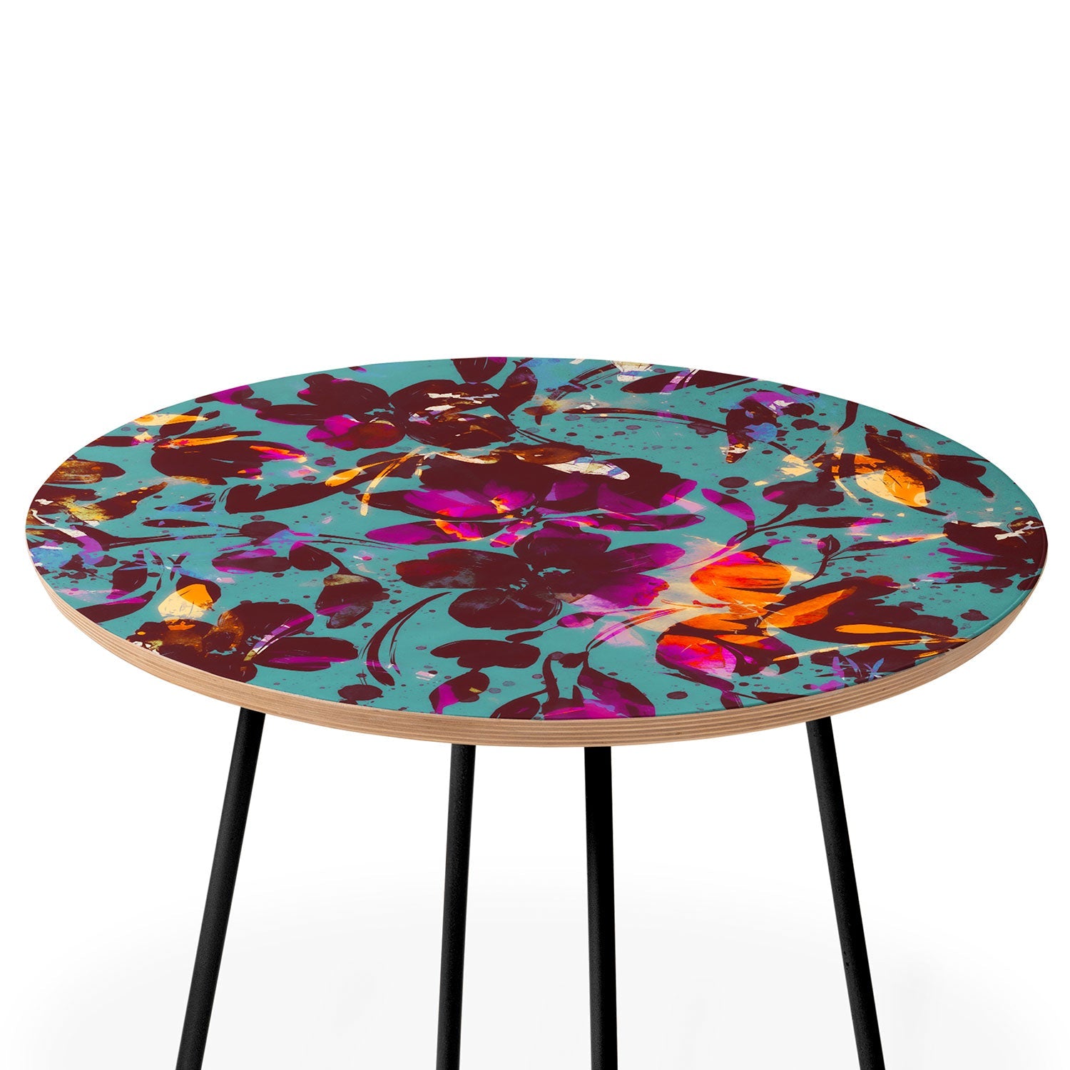 Marta Barragan Camarasa Bold Floral Expression Round Side Table