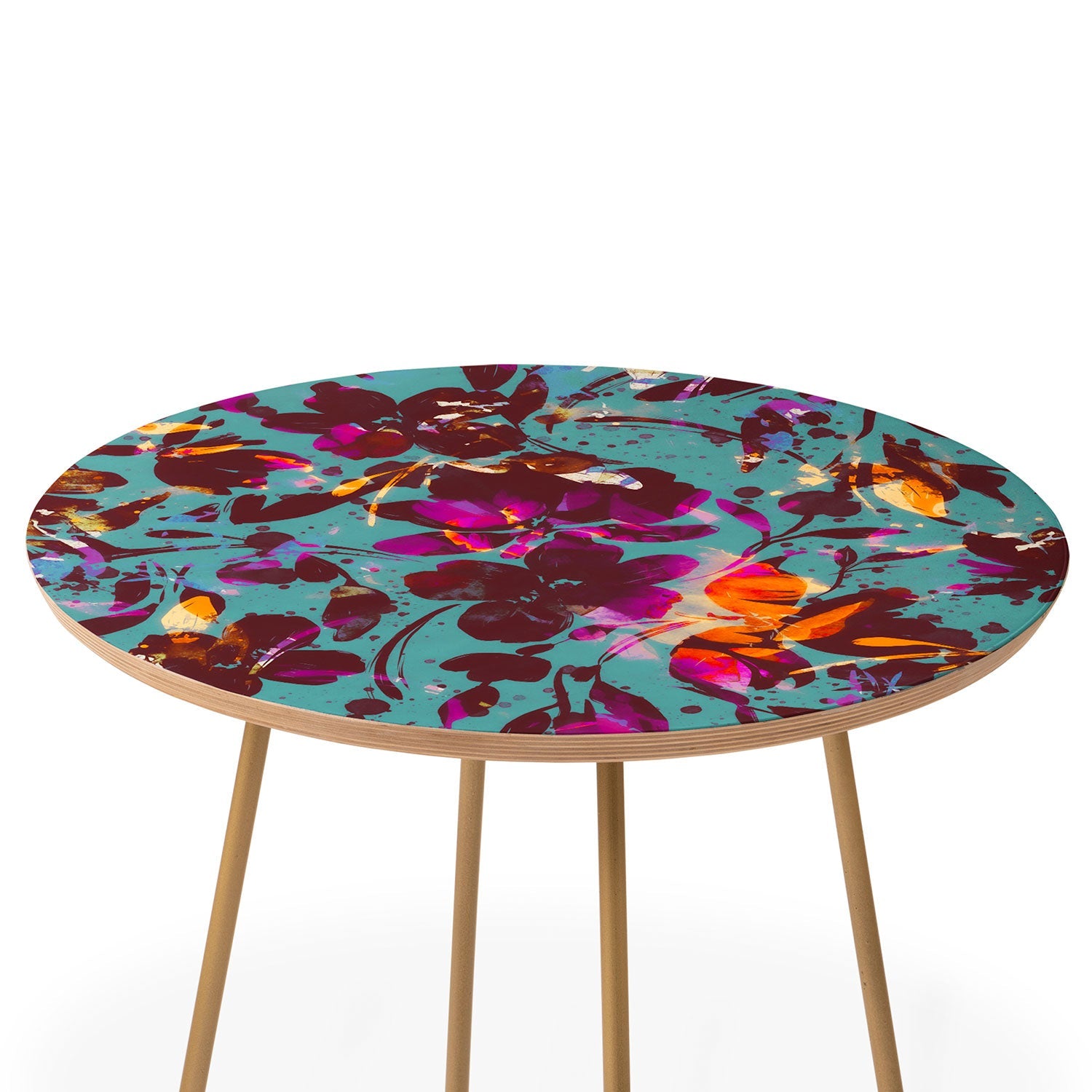 Marta Barragan Camarasa Bold Floral Expression Round Side Table