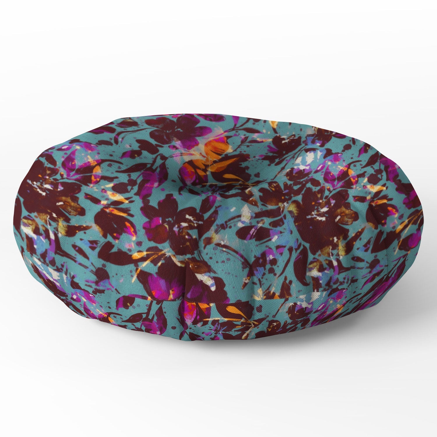 Marta Barragan Camarasa Bold Floral Expression Floor Pillow Round