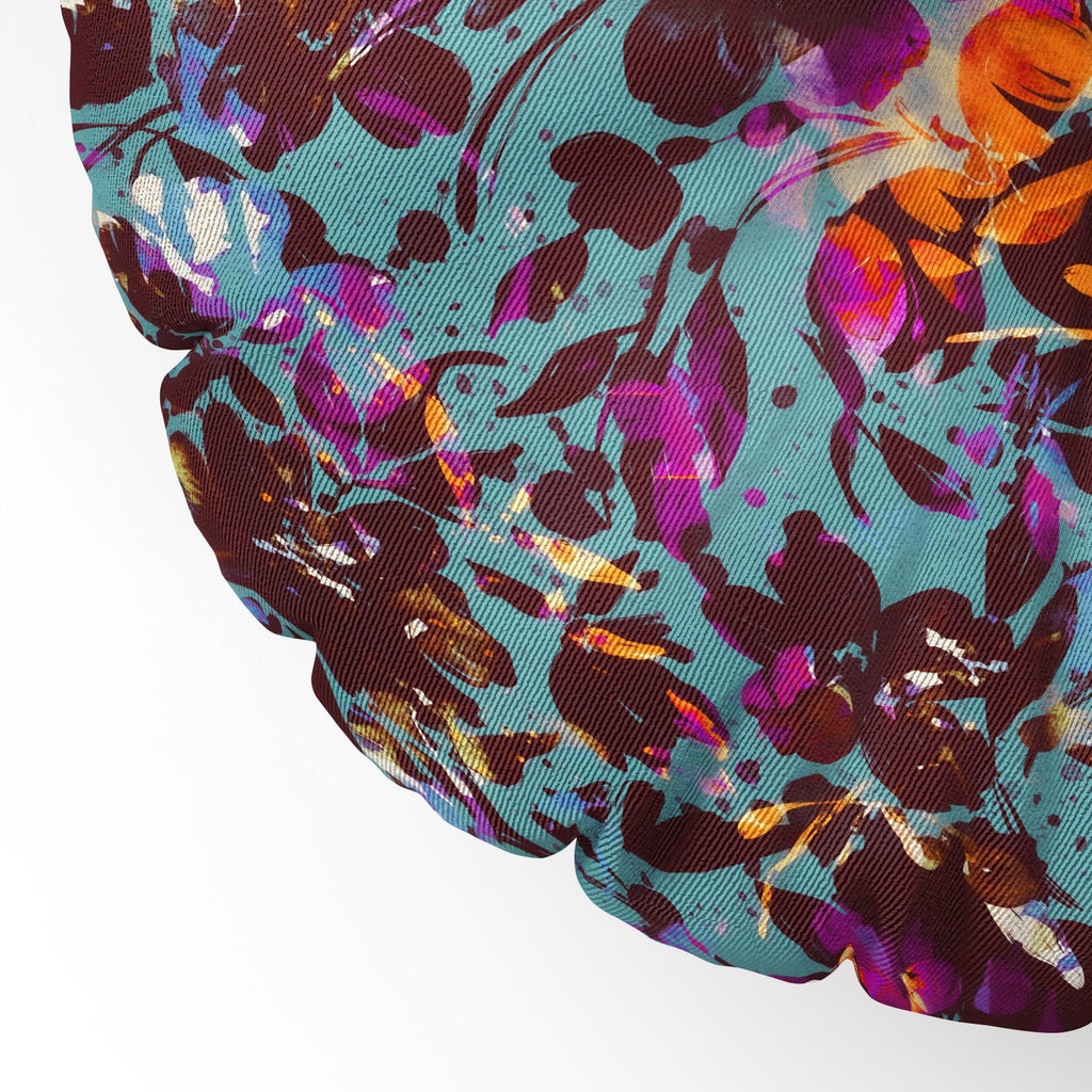 Marta Barragan Camarasa Bold Floral Expression Floor Pillow Round