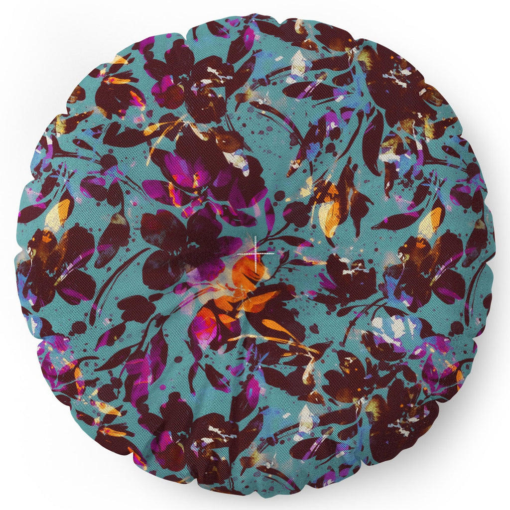 Marta Barragan Camarasa Bold Floral Expression Floor Pillow Round