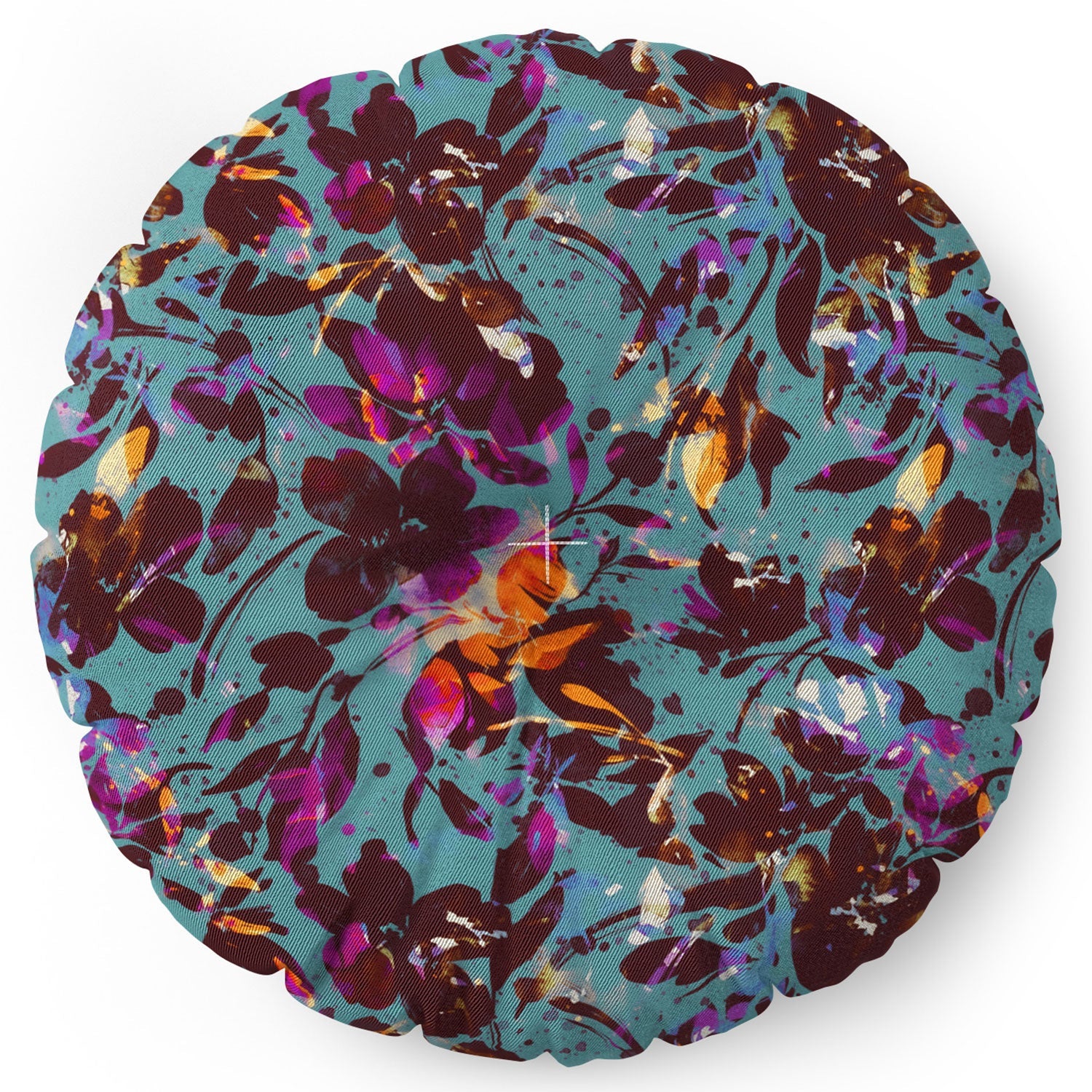 Marta Barragan Camarasa Bold Floral Expression Floor Pillow Round