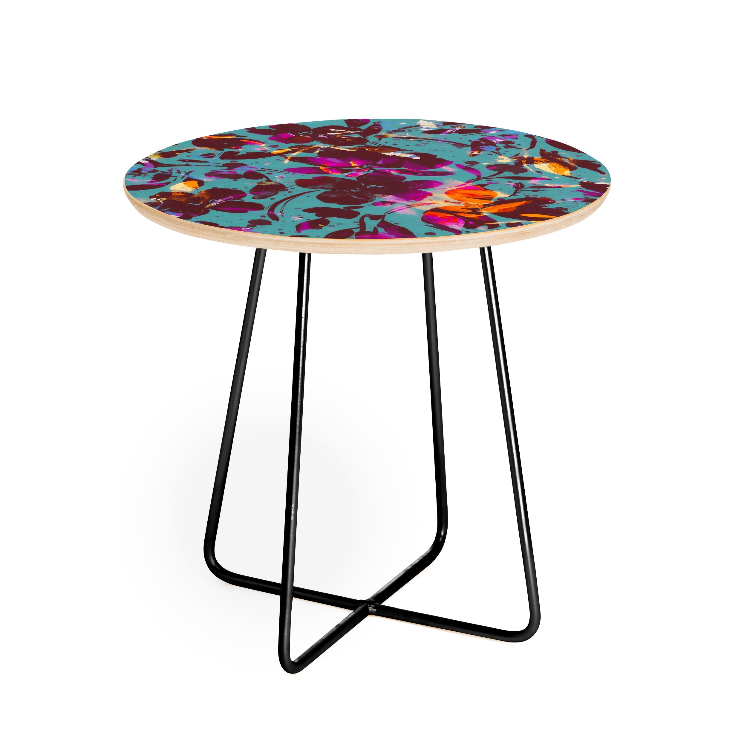 Marta Barragan Camarasa Bold Floral Expression Round Side Table