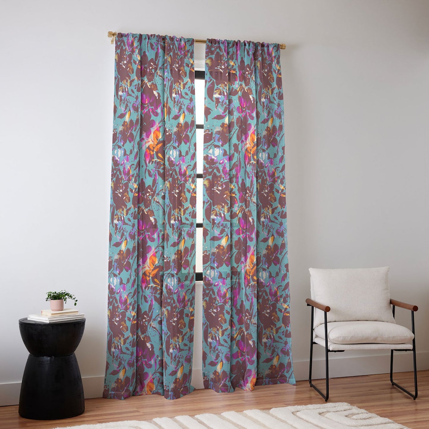 Marta Barragan Camarasa Bold Floral Expression Sheer Non Repeat