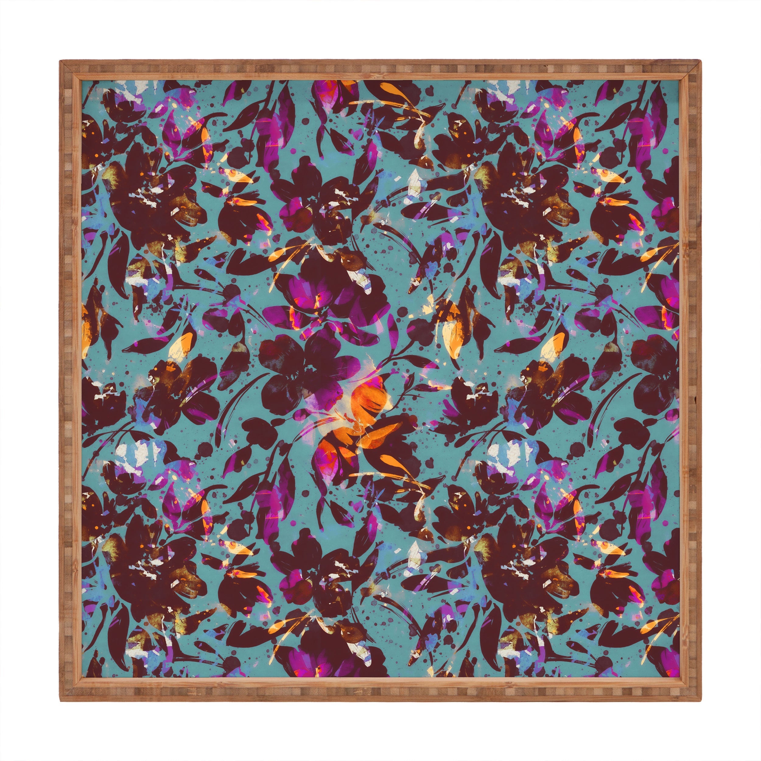 Marta Barragan Camarasa Bold Floral Expression Square Tray