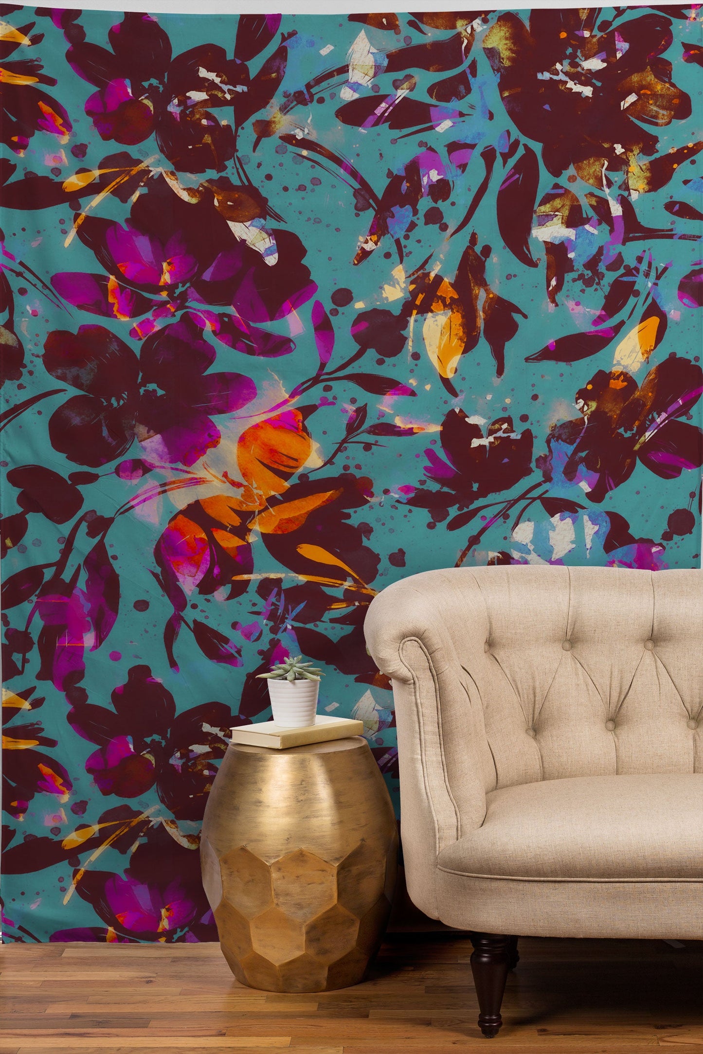 Marta Barragan Camarasa Bold Floral Expression Tapestry