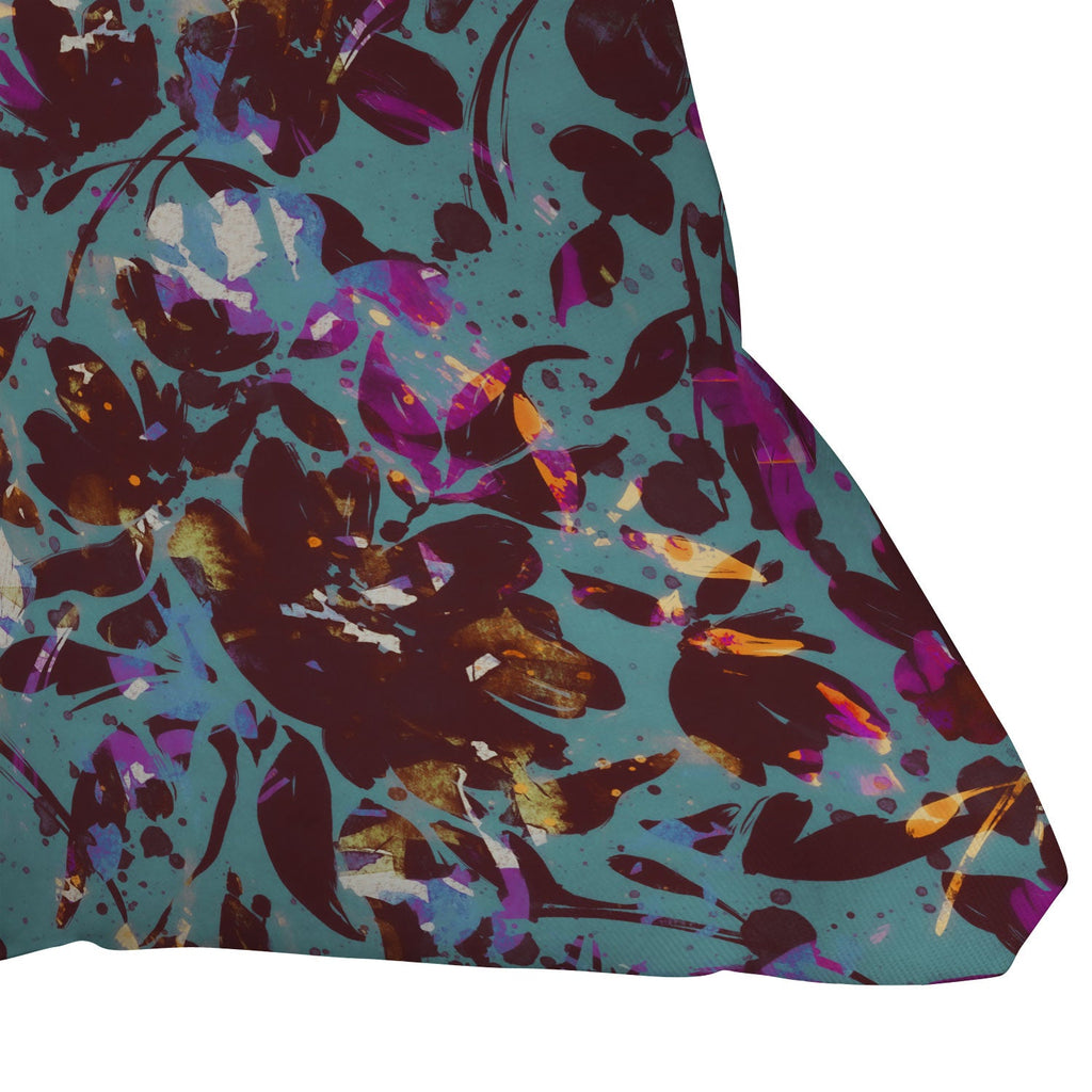 Marta Barragan Camarasa Bold Floral Expression Throw Pillow