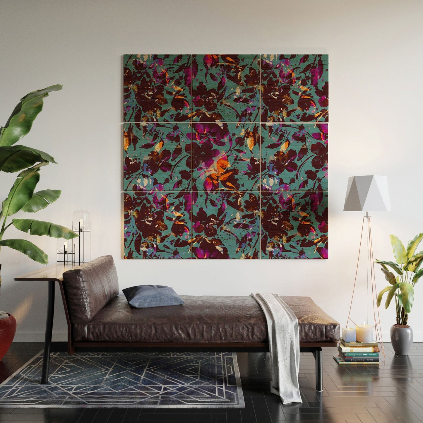 Marta Barragan Camarasa Bold Floral Expression Wood Wall Mural