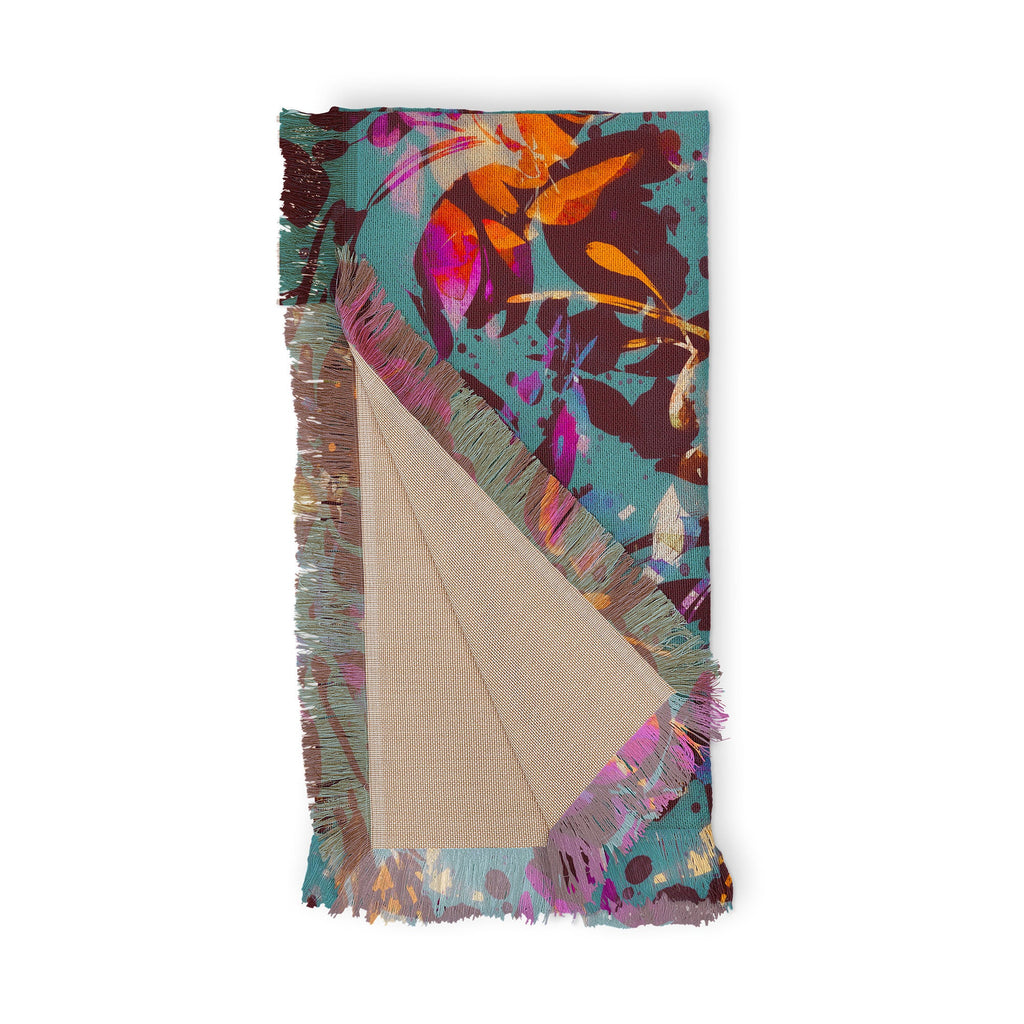 Marta Barragan Camarasa Bold Floral Expression Throw Blanket