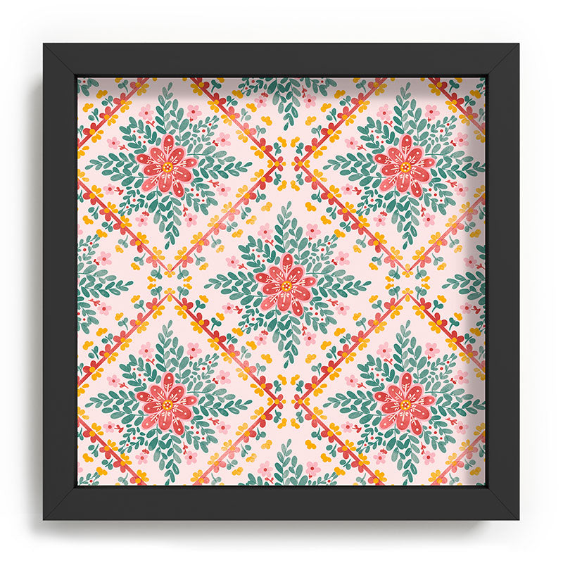 Marta Barragan Camarasa Chic Floral Geometry Recessed Framing Square