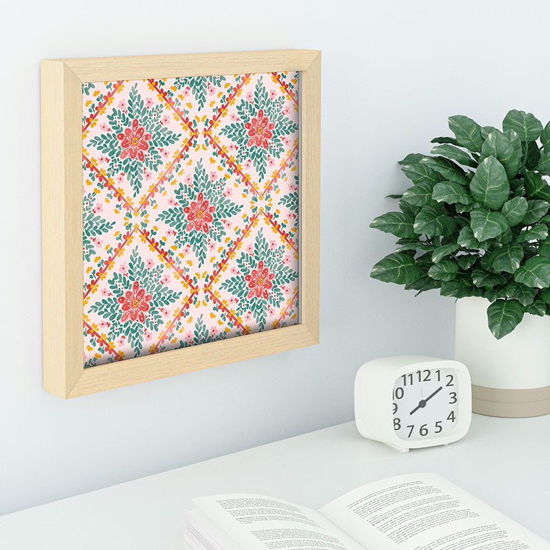 Marta Barragan Camarasa Chic Floral Geometry Recessed Framing Square