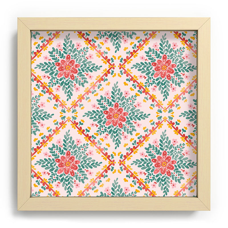 Marta Barragan Camarasa Chic Floral Geometry Recessed Framing Square