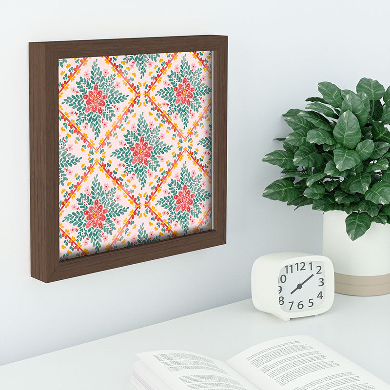 Marta Barragan Camarasa Chic Floral Geometry Recessed Framing Square