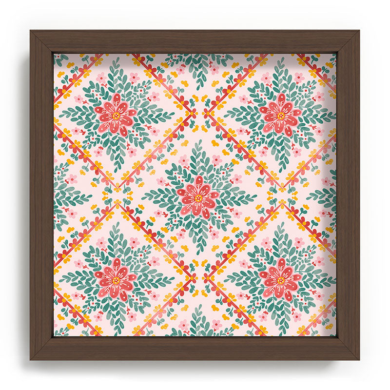 Marta Barragan Camarasa Chic Floral Geometry Recessed Framing Square