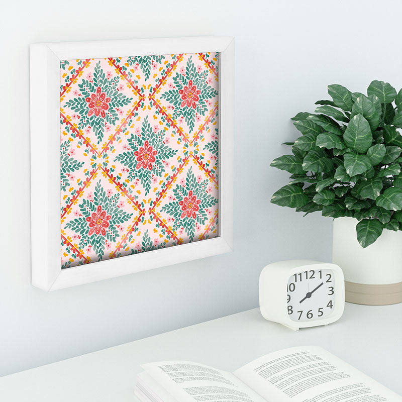 Marta Barragan Camarasa Chic Floral Geometry Recessed Framing Square