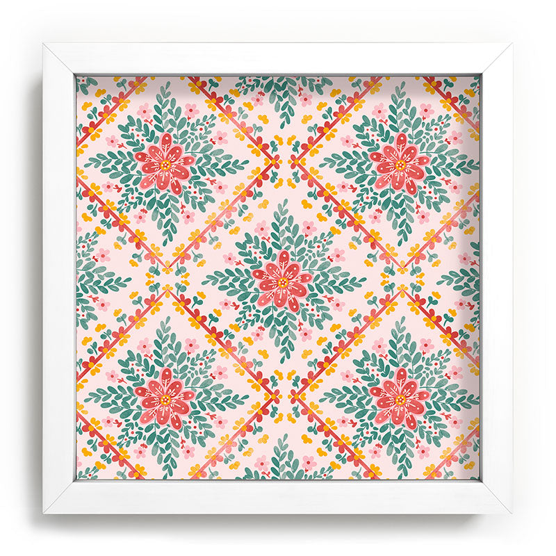 Marta Barragan Camarasa Chic Floral Geometry Recessed Framing Square