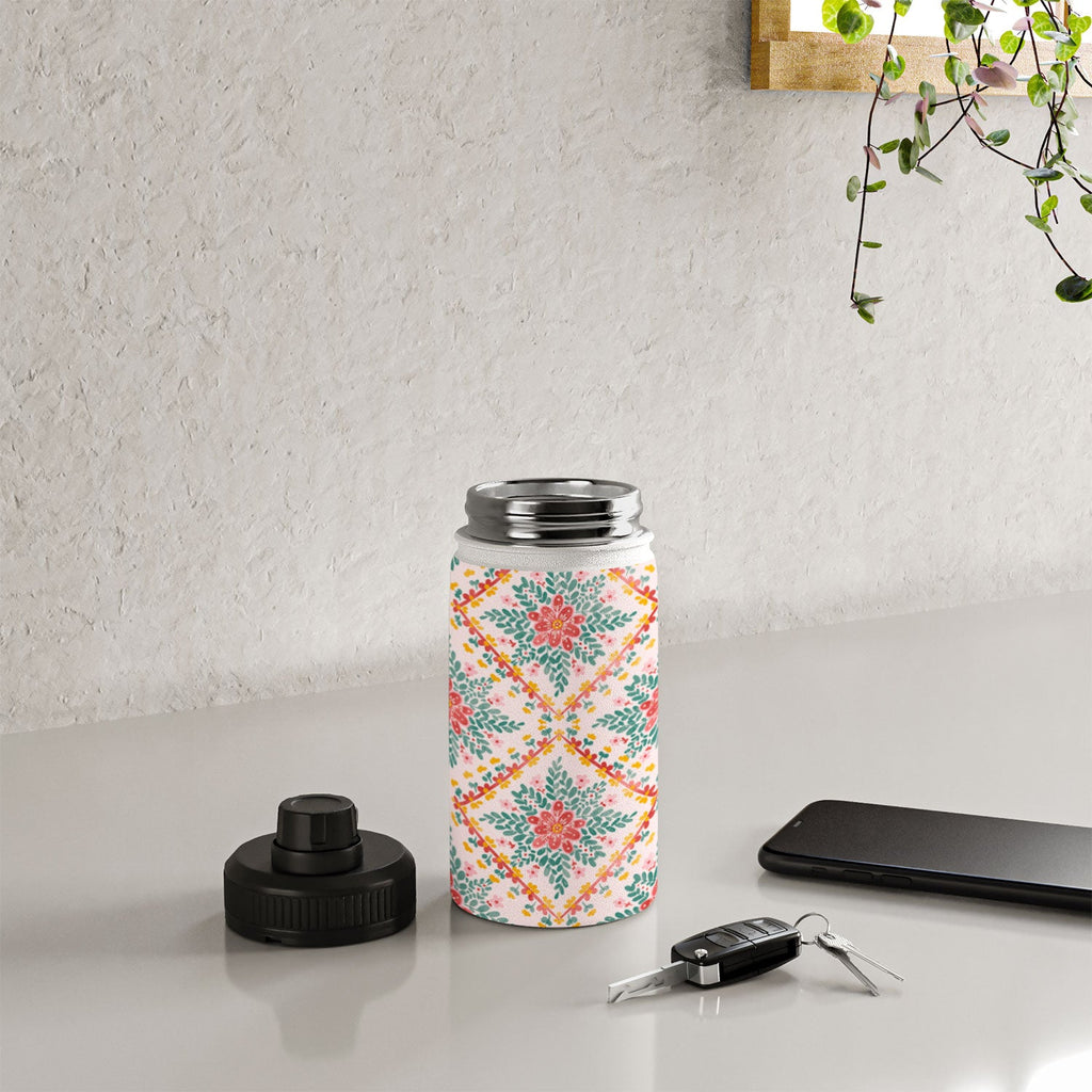 Marta Barragan Camarasa Chic Floral Geometry Water Bottle
