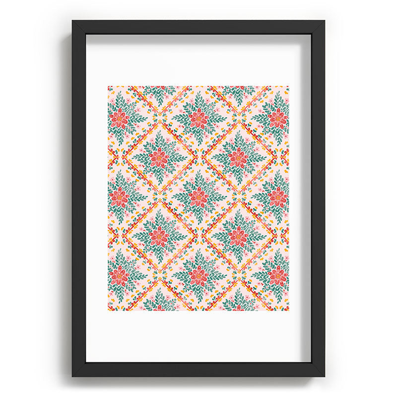 Marta Barragan Camarasa Chic Floral Geometry Recessed Framing Rectangle