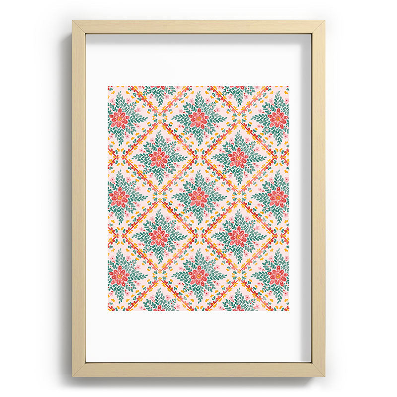 Marta Barragan Camarasa Chic Floral Geometry Recessed Framing Rectangle